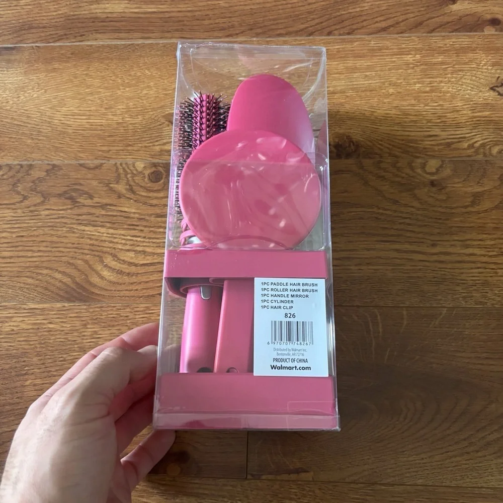 Pink Hair Brush Set - 5 Piece